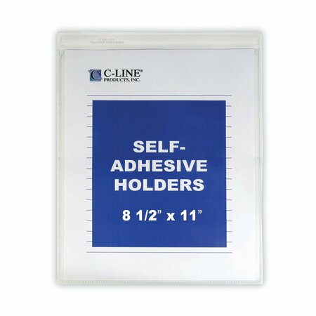 C-LINE PRODUCTS Self-Adhesive Poly Ticket Holders, PK50 70911